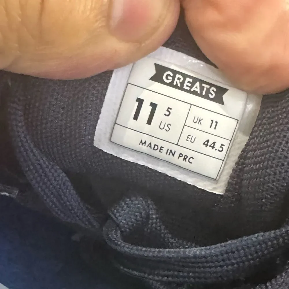 GREATS Brooklyn navy Blue V2 Mesh Sneakers. Size 11.5